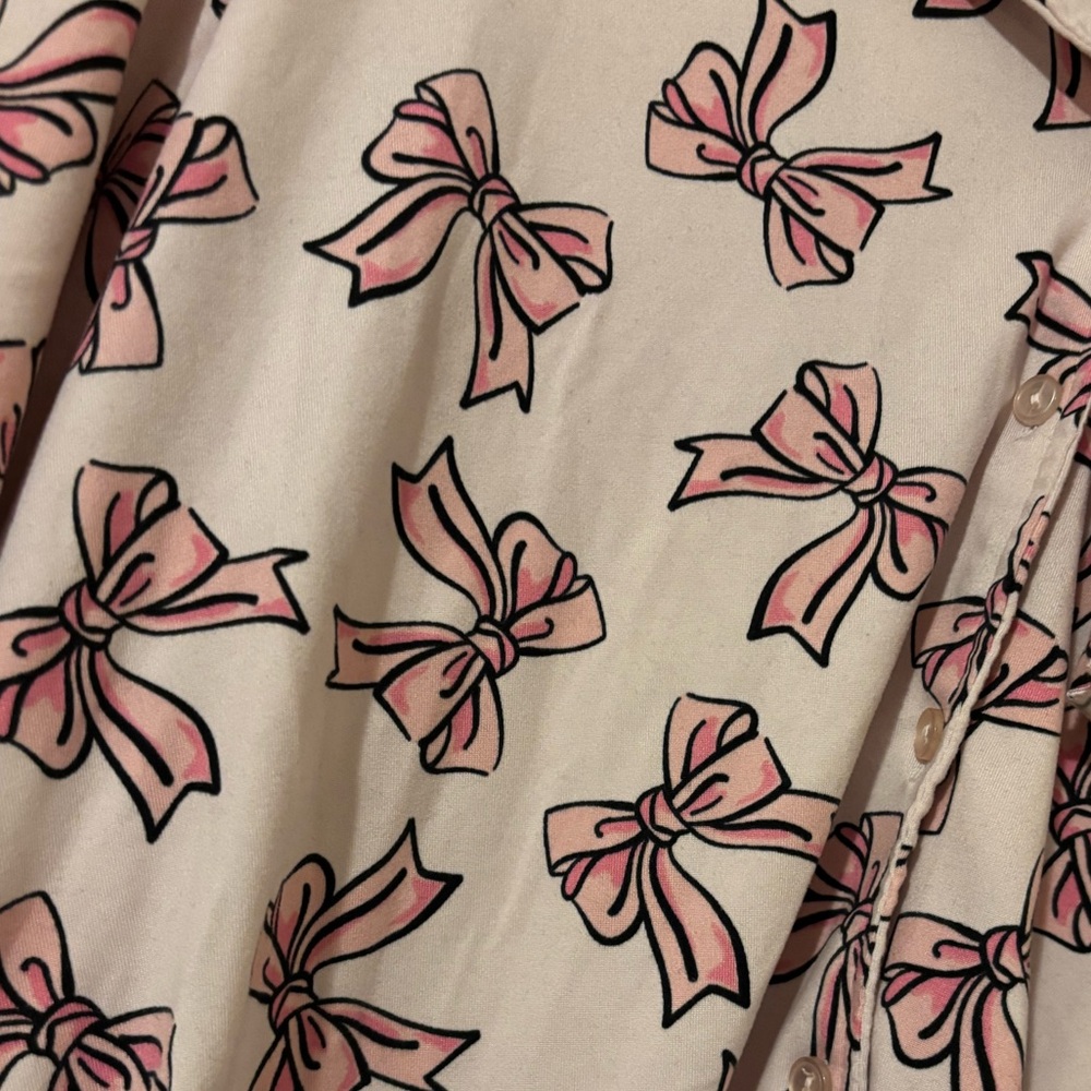 Forever 21 Pink Bow PJ Set - Picture 3 of 4